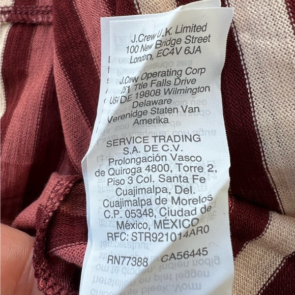 Madewell NWT Highpoint Tank Dress in Sulley Stripe, Burgundy Pink Cream, S - Picture 10 of 11